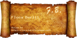 Flora Berill névjegykártya